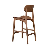 Light Brown Mid-Century Modern Bar Stool