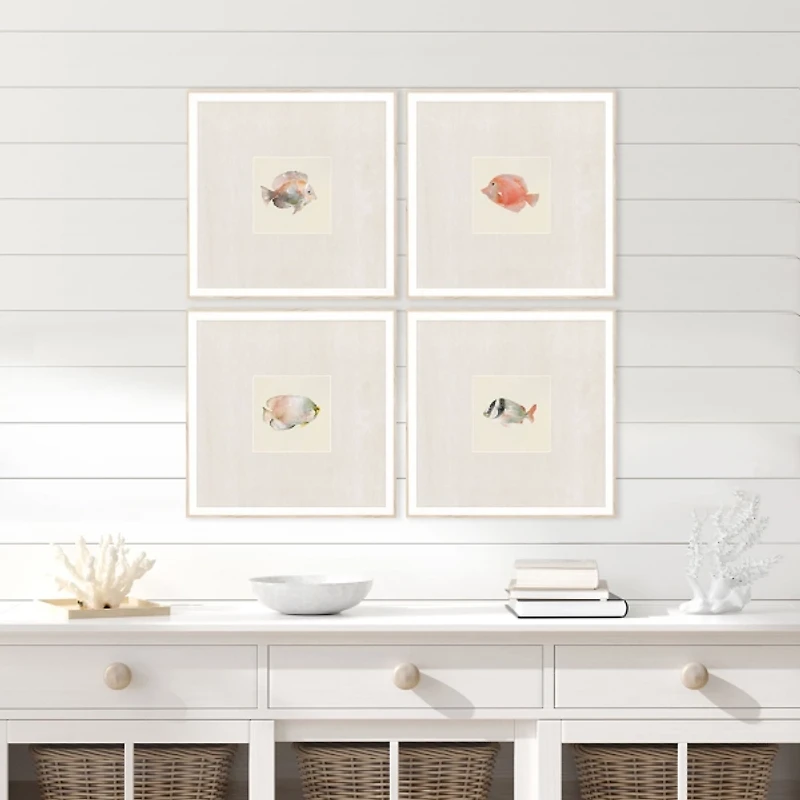 Coastal Medley Framed Art Prints, Set of 4