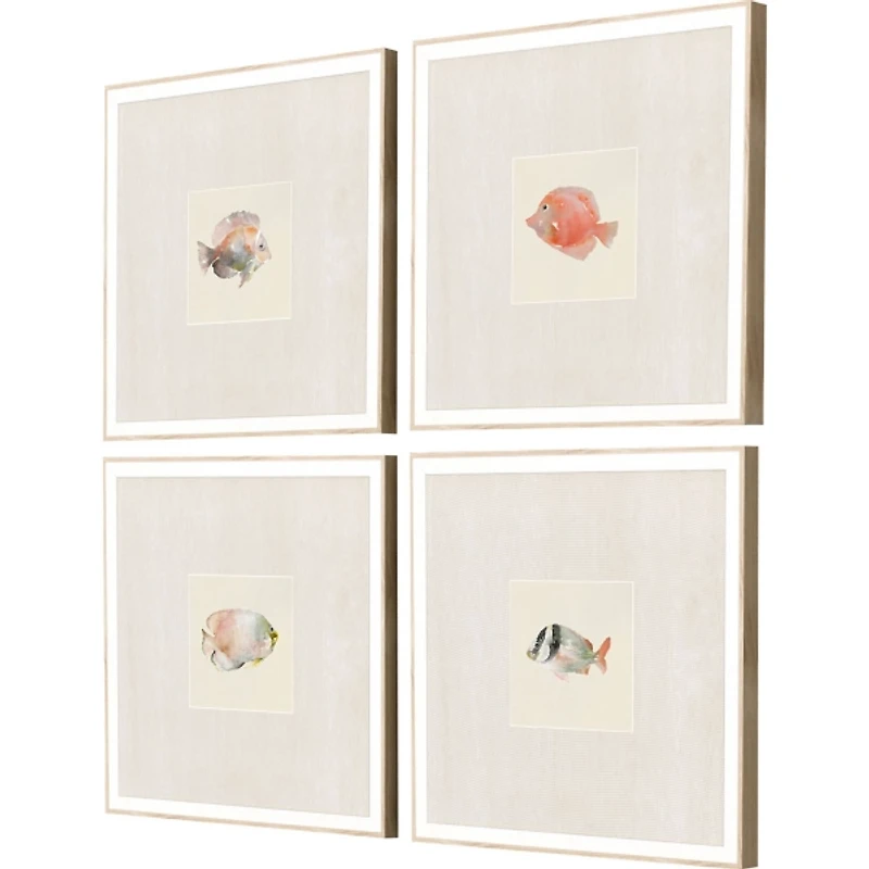 Coastal Medley Framed Art Prints, Set of 4