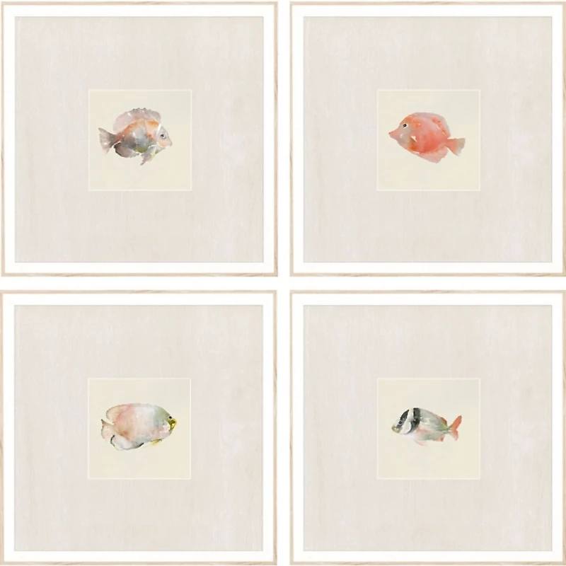 Coastal Medley Framed Art Prints, Set of 4