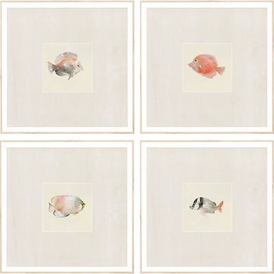 Coastal Medley Framed Art Prints, Set of 4