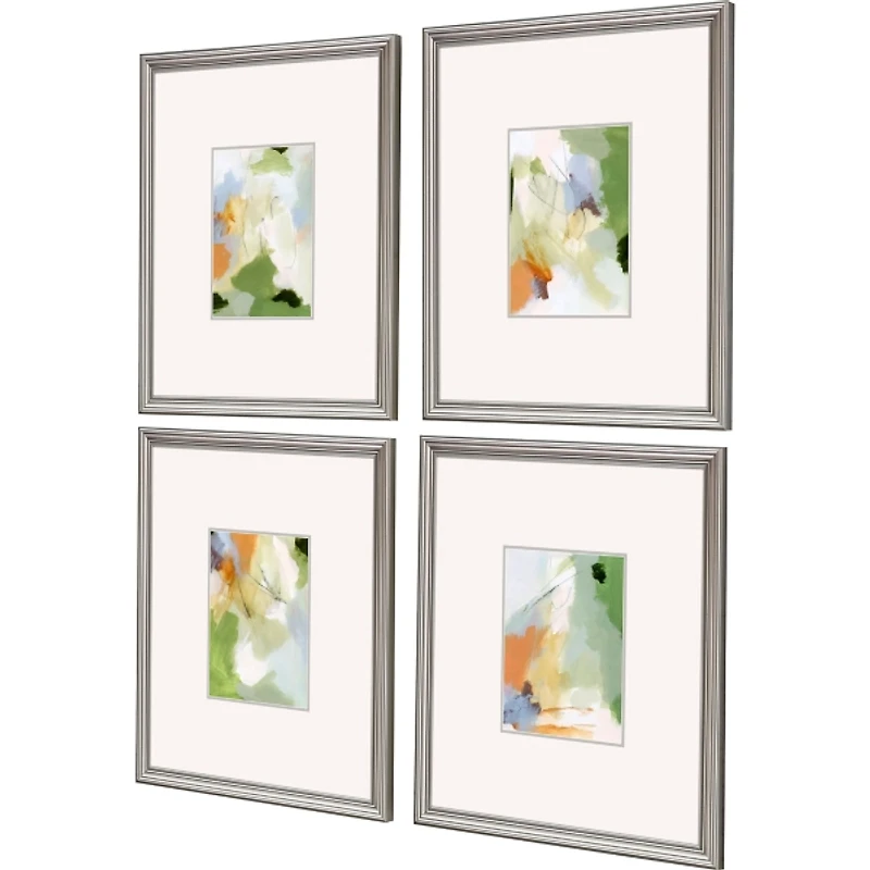 Verdure Abstract Framed Art Prints, Set of 4