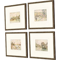 Petite Landscapes Framed Art Prints, Set of 4
