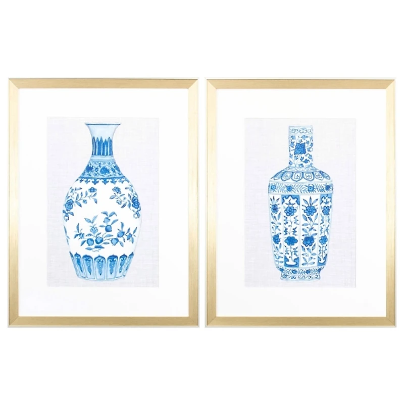 Chinoiserie Vases I Framed Art Prints, Set of 2
