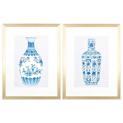 Chinoiserie Vases I Framed Art Prints, Set of 2