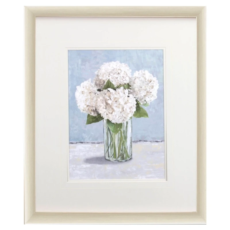 White Hydrangeas I Framed Art Print