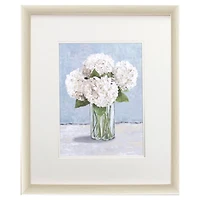 White Hydrangeas I Framed Art Print