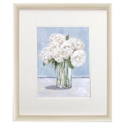 White Hydrangeas II Framed Art Print
