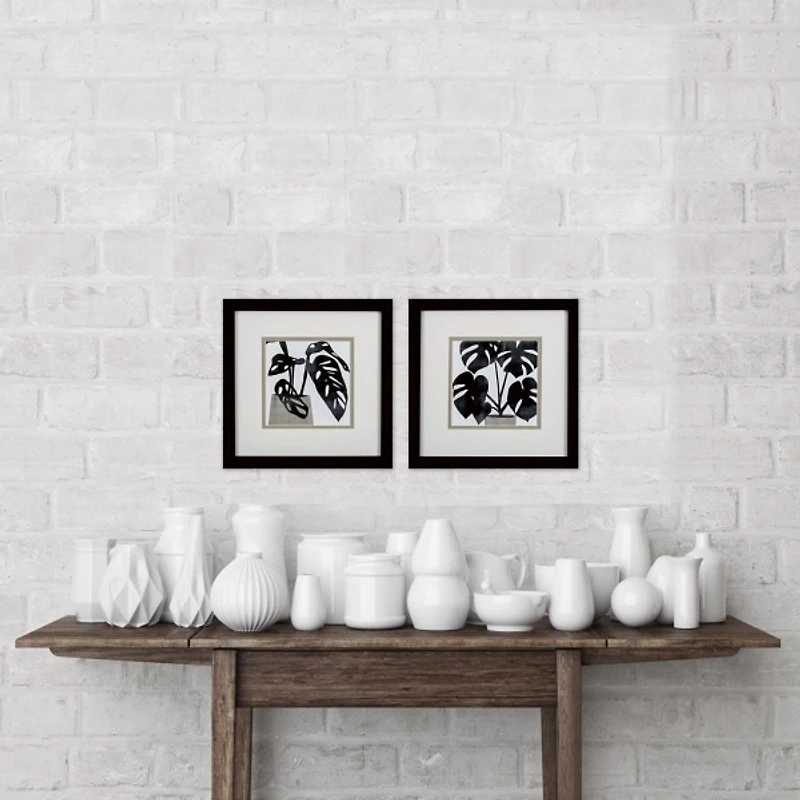 Black Plantling I Framed Art Prints, Set of 2