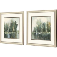 Textured Treeline Framed Art Prints, Set of 2
