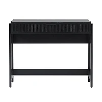 Black Reeded Wood Lift-Top Desk