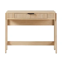 Natural Reeded Wood Lift-Top Desk