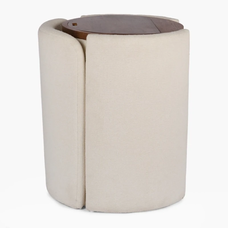 Nora Ivory Chair and Mirror Vanity Set