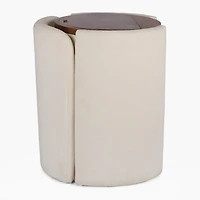 Nora Ivory Chair and Mirror Vanity Set