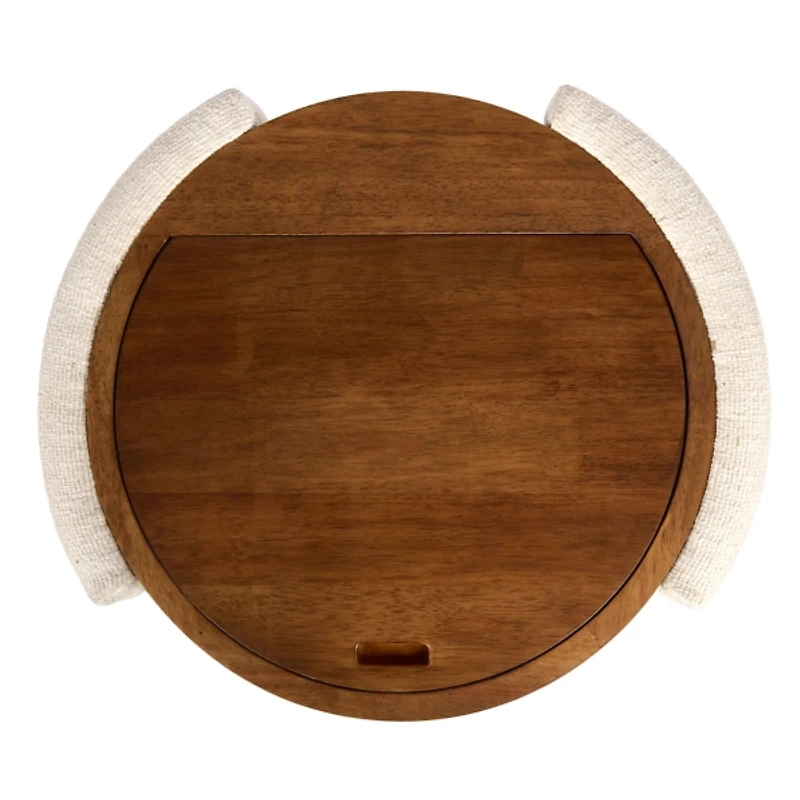 Nora Ivory Chair and Mirror Vanity Set