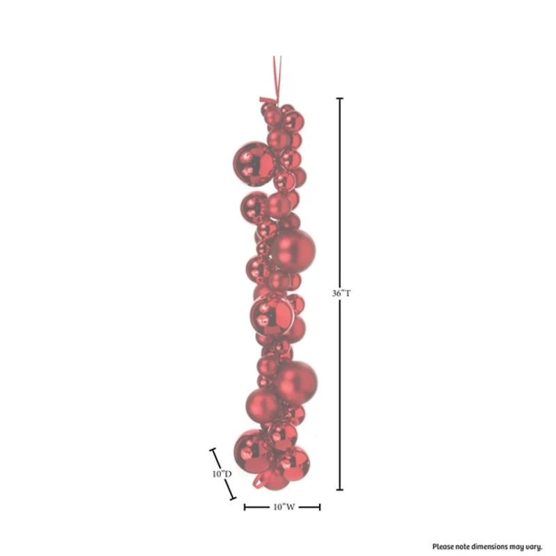 Red Christmas Ball Ornament Drop