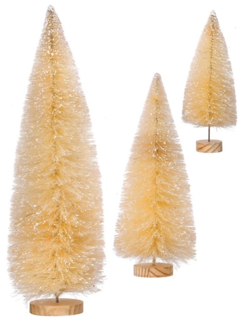 Natural Sisal Christmas Trees, Set of 3