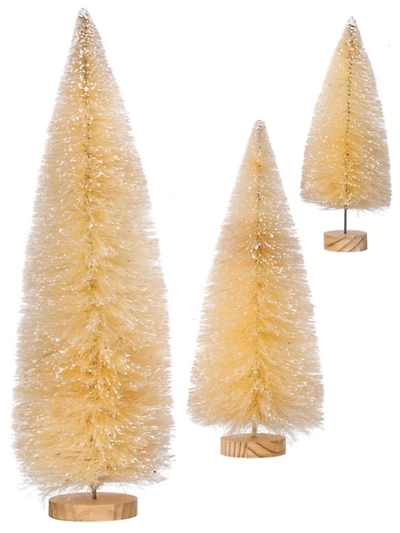 Natural Sisal Christmas Trees, Set of 3