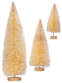 Natural Sisal Christmas Trees, Set of 3