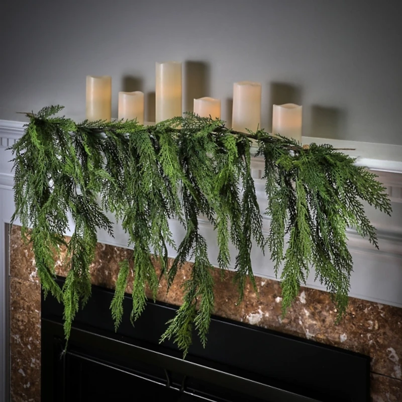 Natural Touch Draping Cedar Garland