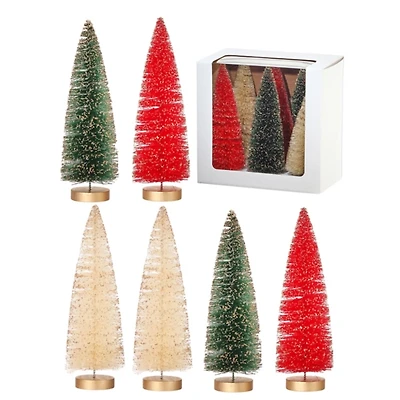 9 in. Red & Green Woodland Tree 6-pc. Set