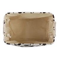 Black and White Dog Rectangular Pet Bin