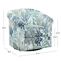 Blue Ocean Bonnie Swivel Accent Chair