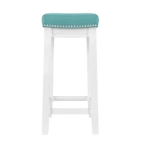 Teal Faux Leather Claridge Counter Stool