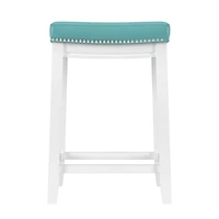Teal Faux Leather Claridge Counter Stool