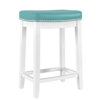 Teal Faux Leather Claridge Counter Stool