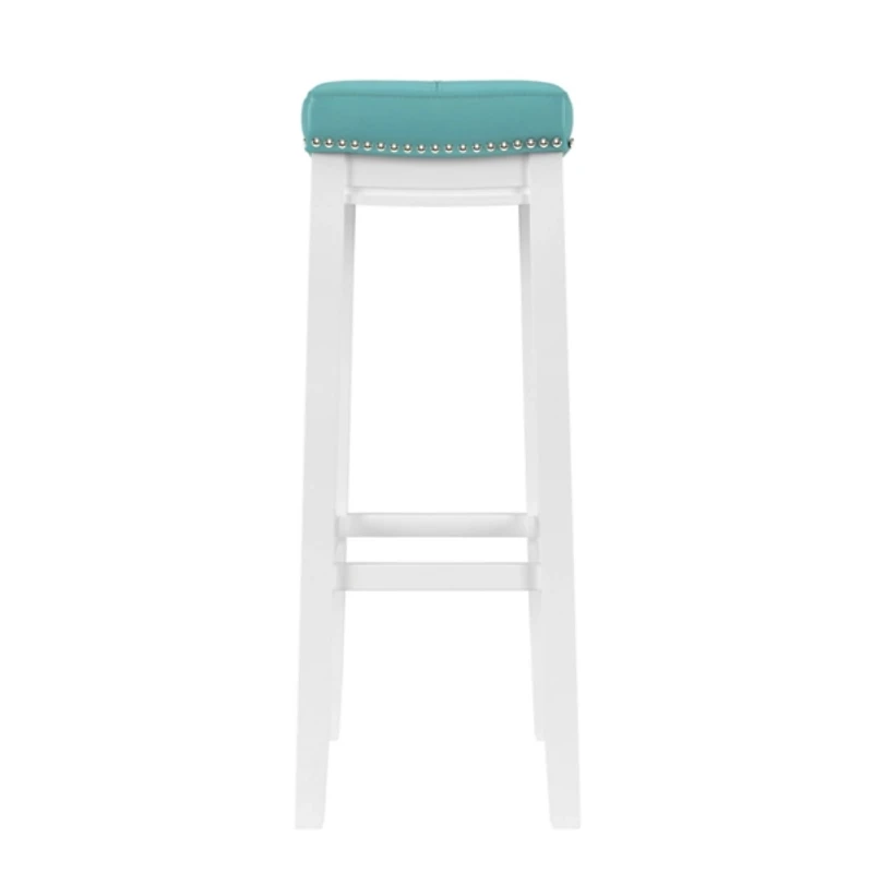 Teal Faux Leather Claridge Bar Stool