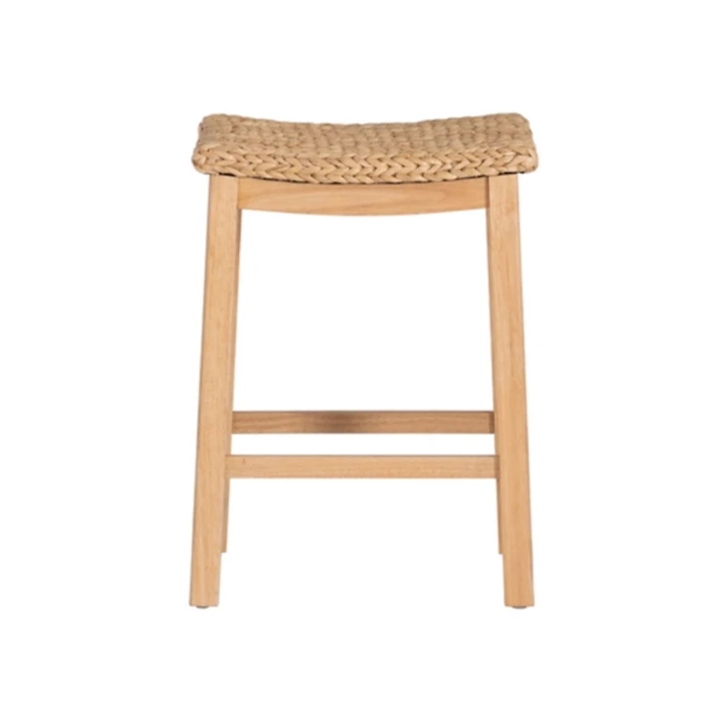 Natural Hyancinth Woven Counter Stool