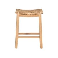 Natural Hyancinth Woven Counter Stool