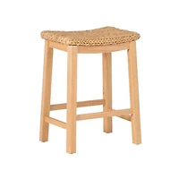 Natural Hyancinth Woven Counter Stool