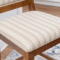 Neutral Stripes Upholstered Emmy Counter Stool