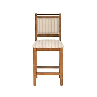 Neutral Stripes Upholstered Emmy Counter Stool