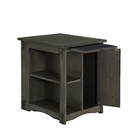Gray Wood Parnell Storage Accent Table