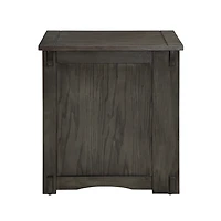 Gray Wood Parnell Storage Accent Table