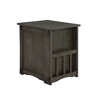 Gray Wood Parnell Storage Accent Table