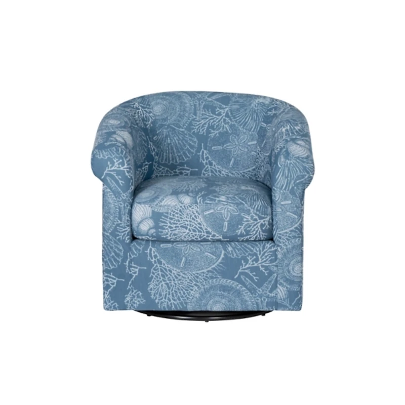 Blue Coastal Bonnie Swivel Accent Chair