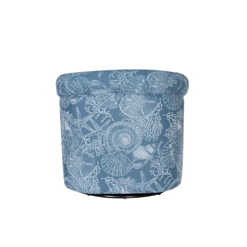 Blue Coastal Bonnie Swivel Accent Chair