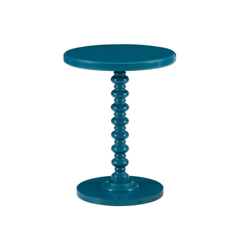 Teal Wood Spindle Side Table