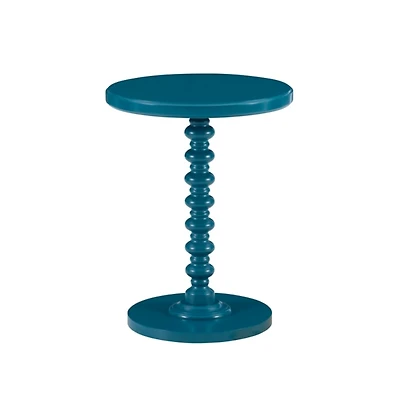 Teal Wood Spindle Side Table