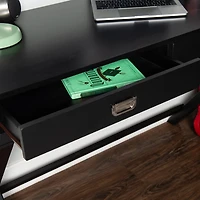 Black Wood 2-Drawer Peggy Desk