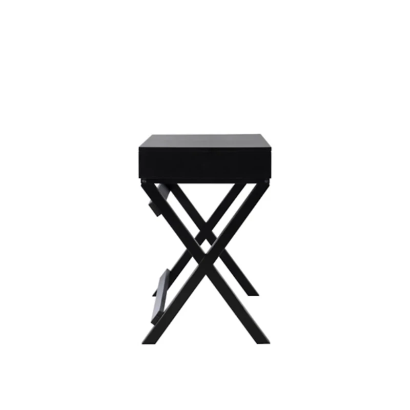 Black Wood 2-Drawer Peggy Desk