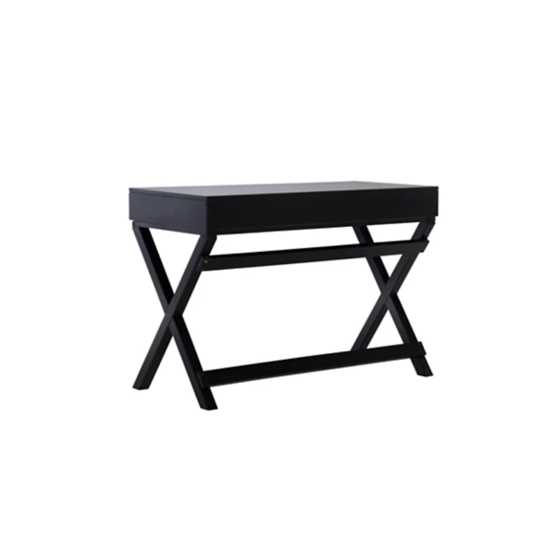 Black Wood 2-Drawer Peggy Desk