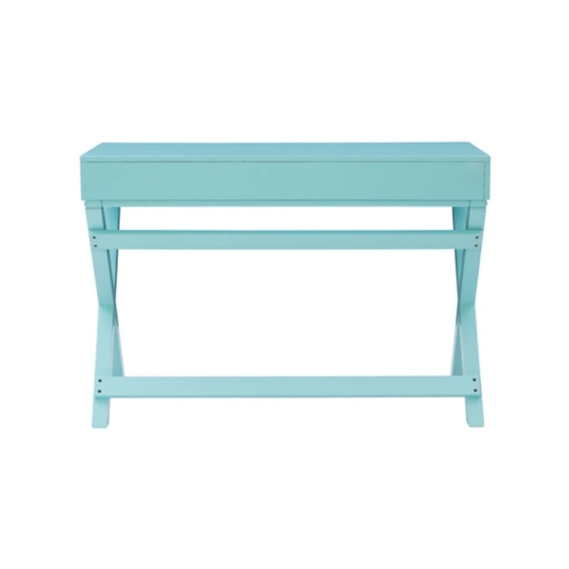 Turquoise Wood 2-Drawer Peggy Desk