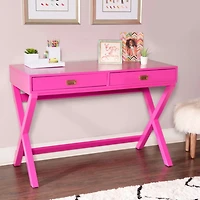 Hot Pink Wood 2-Drawer Peggy Desk
