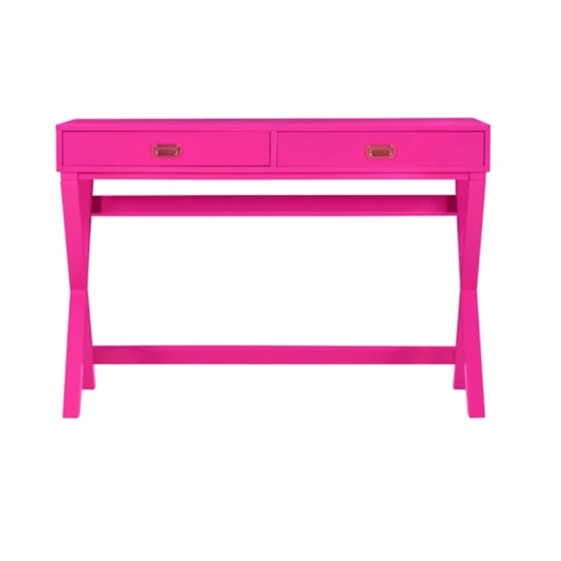 Hot Pink Wood 2-Drawer Peggy Desk