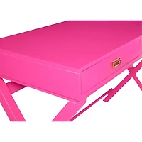 Hot Pink Wood 2-Drawer Peggy Desk